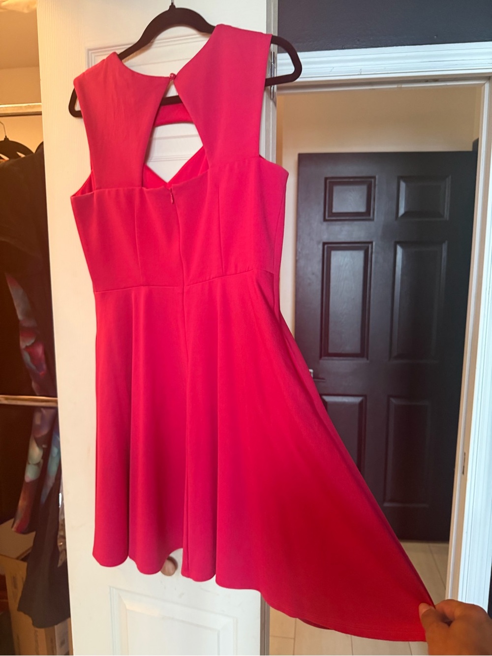 Betsey Johnson Fuchsia Cutout Fit-and-Flare Dress - Picture 4 of 5